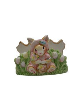 Napkin Holder Pink Bunny Rabbit Pastel Tulip Kitchen